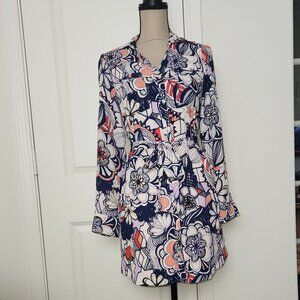 Express Women’s Sheer Floral Roll-Up Sleeve Dress – Size XS – NWOT 🌸✨